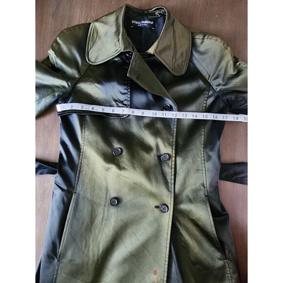 Dolce & Gabbana Khaki and Black Trench Coat - Picture 7 of 10
